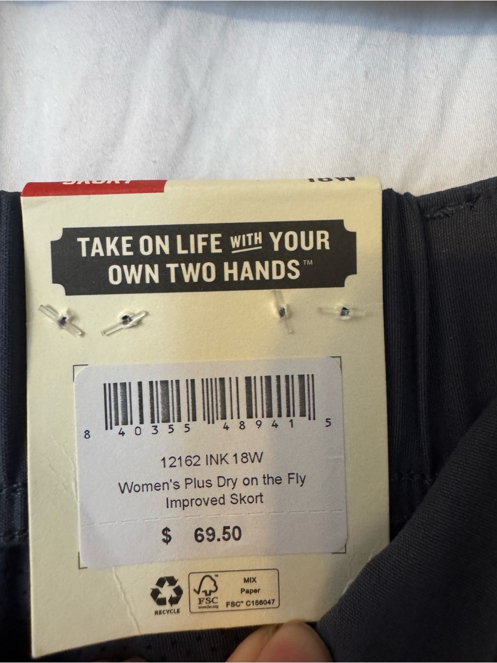 Women's Duluth Trading Woman’s Dry on the Fly Active Tech Skort in Slate ink. - Picture 6 of 16